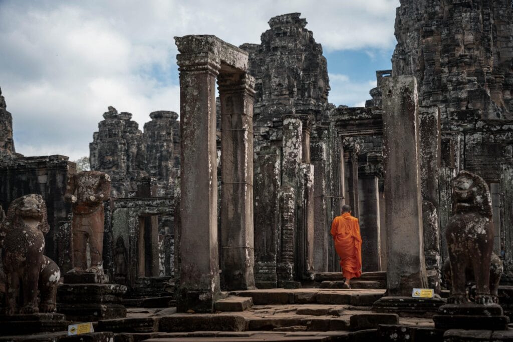 Towers of the Bayon Temple in Angkor Thom, Siem Reap
