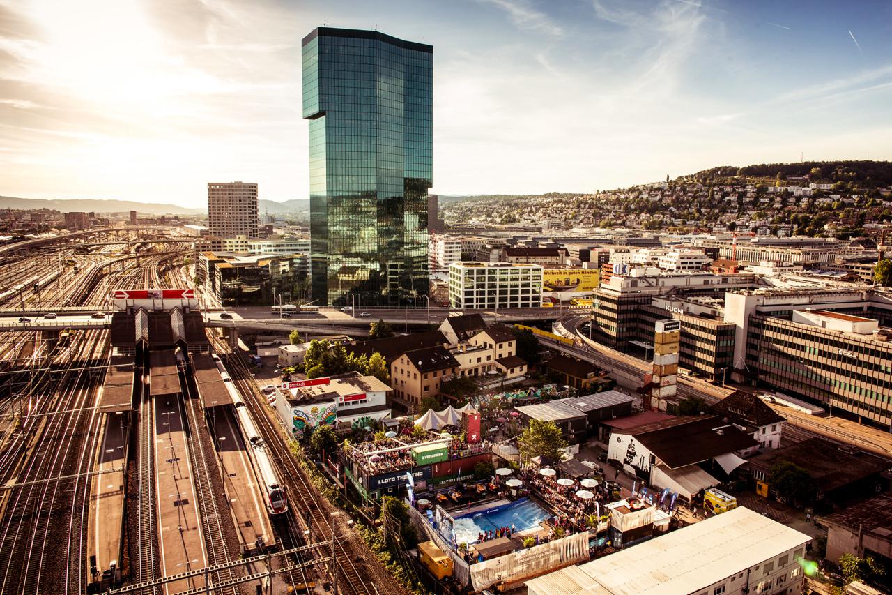 The Prime Tower overlooking Zurich West