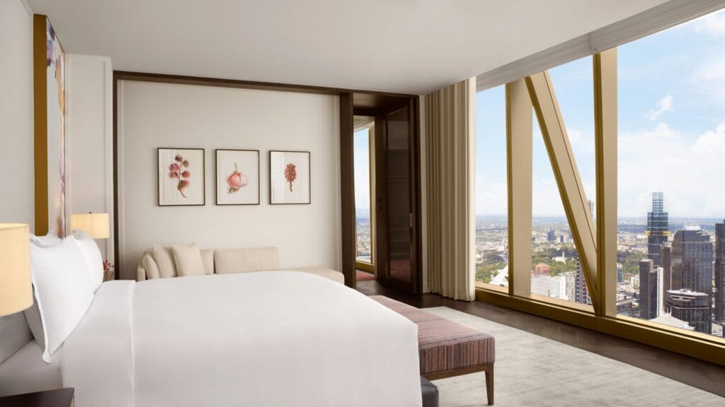 Suite bedroom at Ritz Carlton 