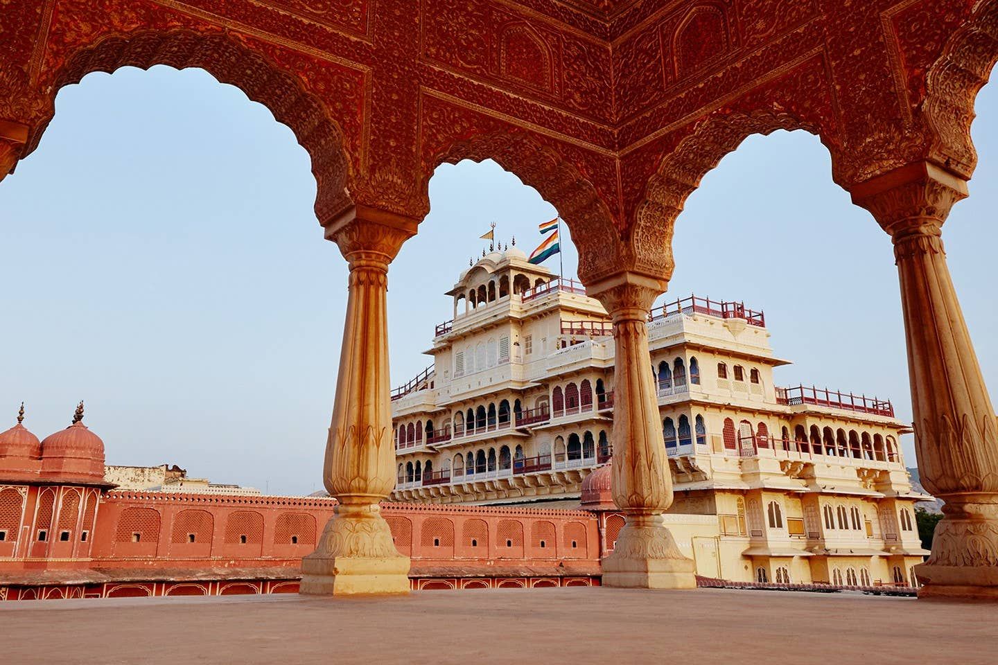 Exterior view of the City Palace, Jaipur, India