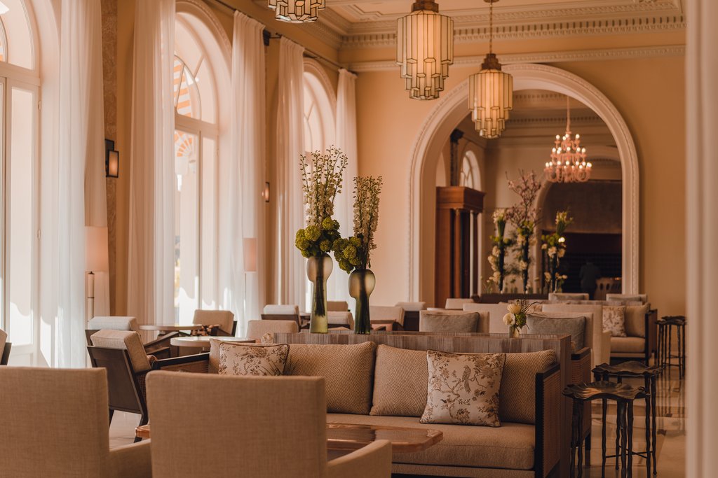 The lobby at Carlton Cannes, a Regent Hotel. Image supplied.