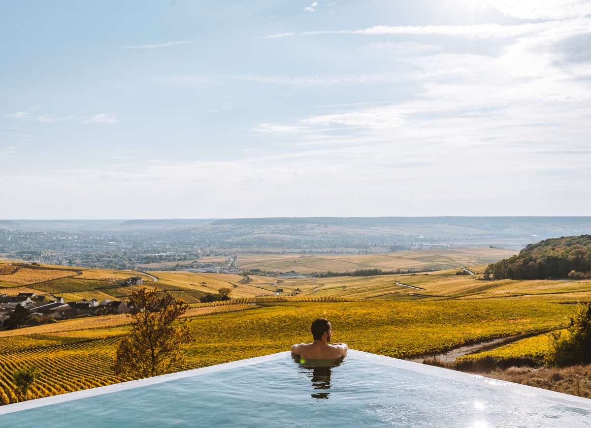 Outdoor pool at the Royal Champagne Hotel & Spa. Image supplied.