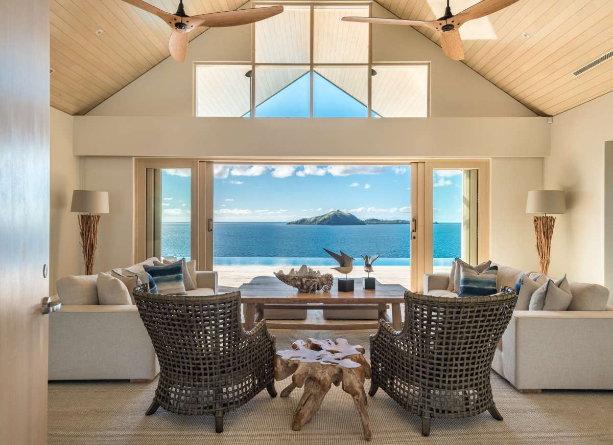 Ocean view from a pool villa at Kokomo Private Island Fiji