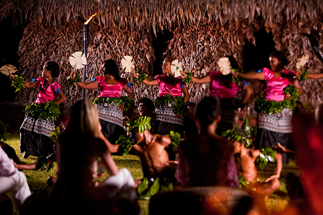 Fiji slow travel | Laucala Activity | Fijian-Cultural Night Meke Iri Dance Performance