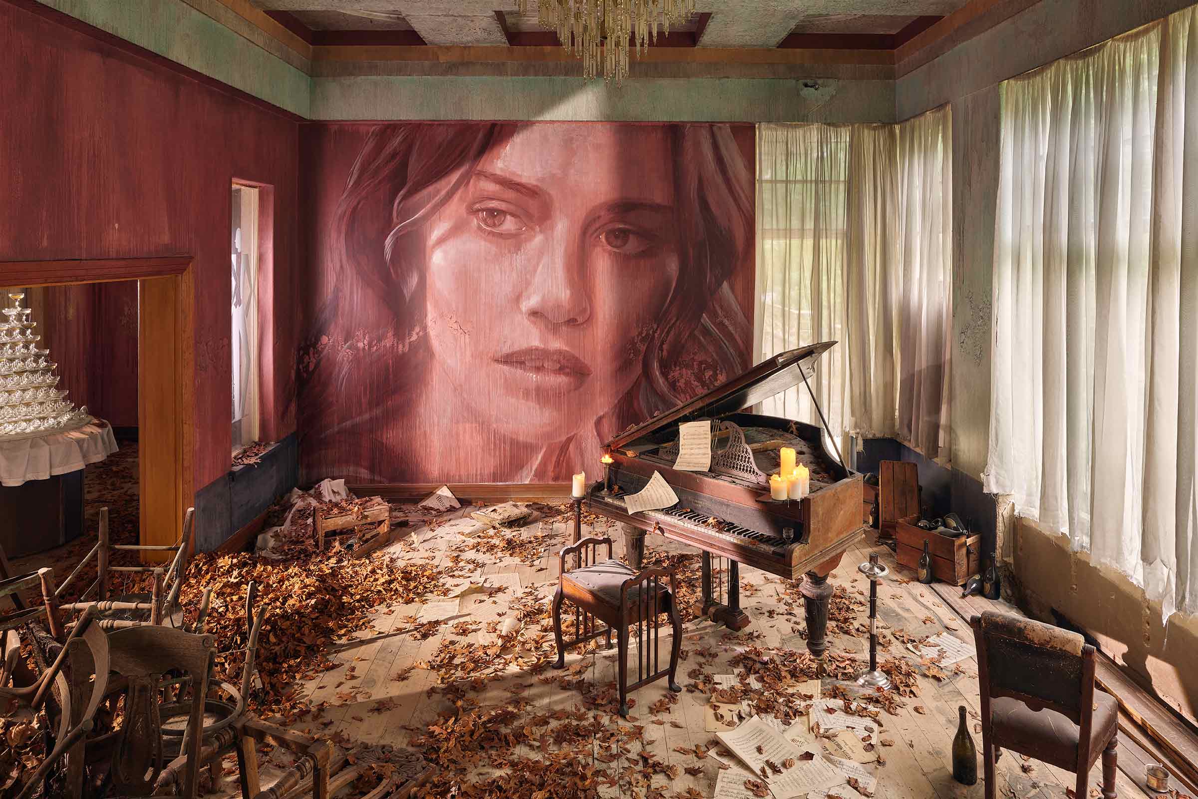 Street Artist Creates Abandoned House Art Installation and it’s Hauntingly Beautiful