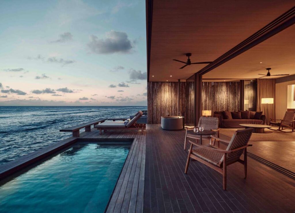  Sunset Water Pool Villa at the Patina Maldives, Fari Islands resort