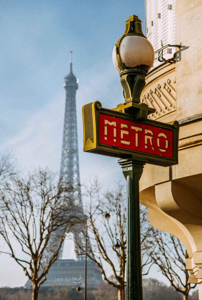 A Metro station in Paris, France