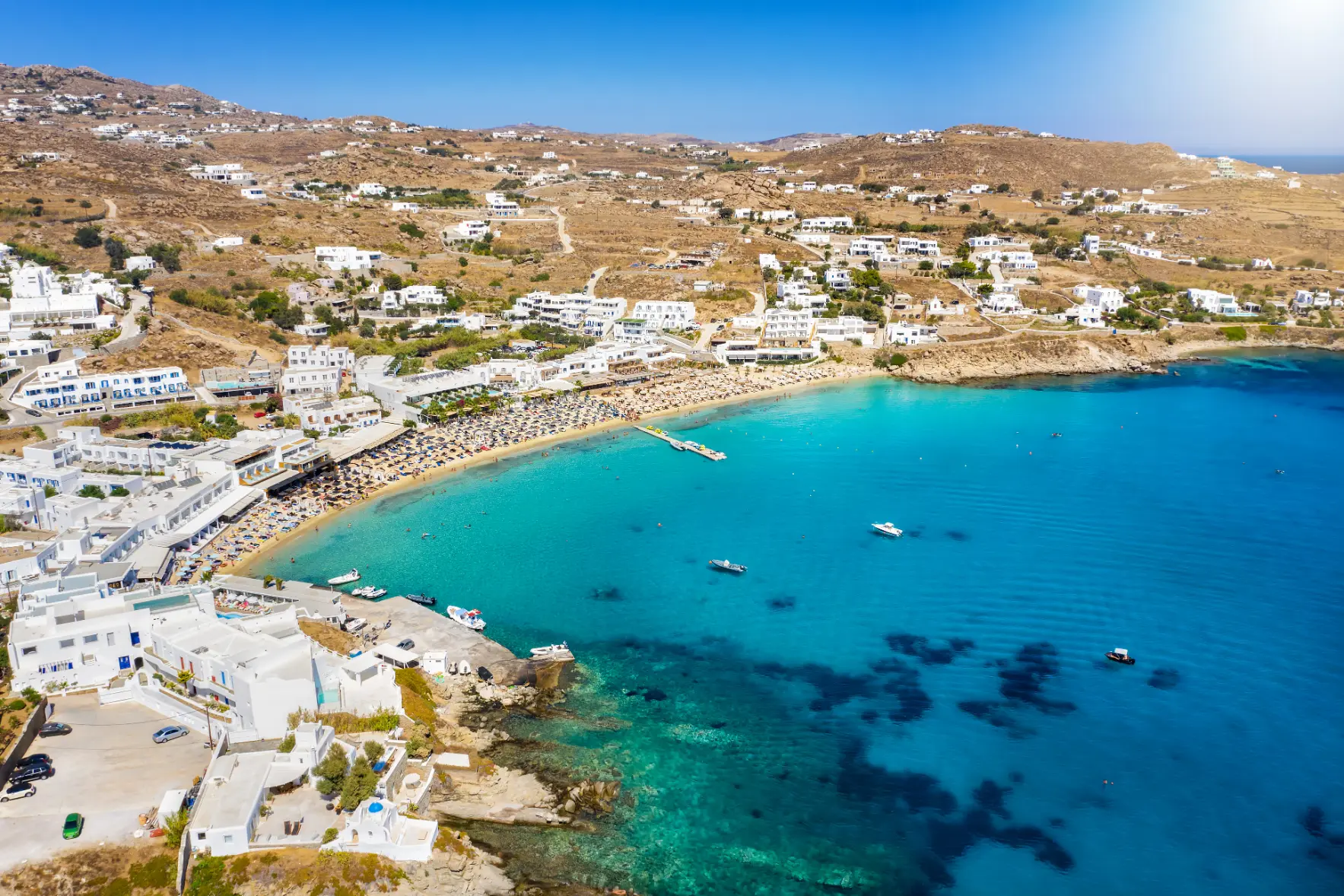 Platis Gialos Beach, Mykonos, Greek Islands