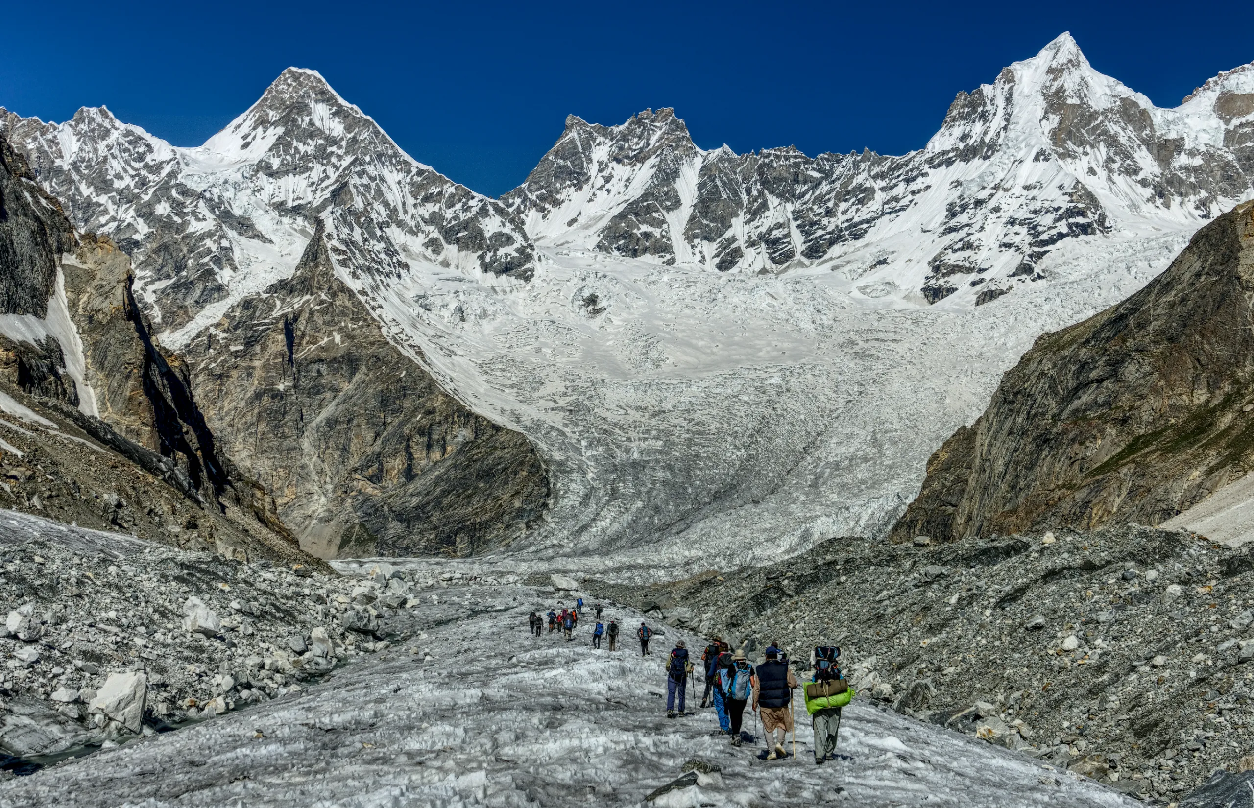 Trekking on the Gondogoro Glacier in Pakistan - Photographer Michael Grimwade