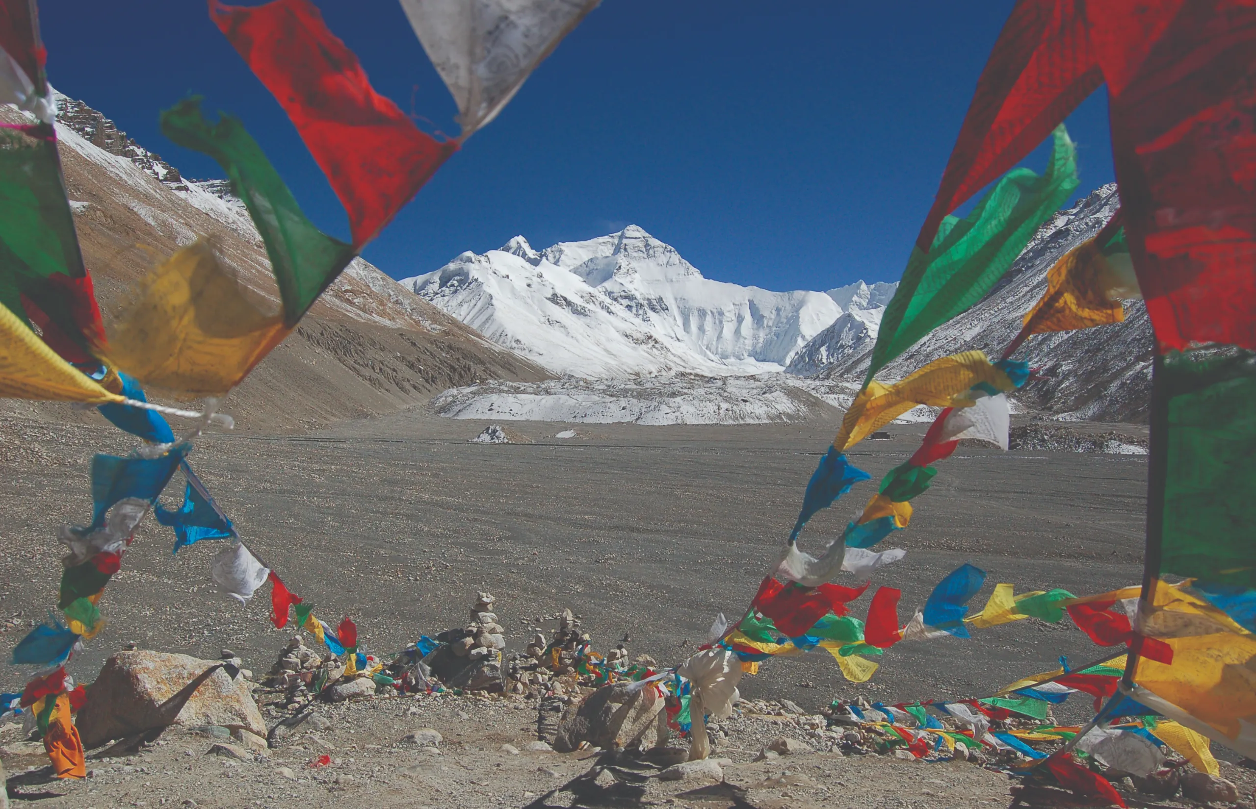 Mt Everest's majestic north face, Chomolongma viewed from Tibet - Photographer G. Craig Holmes