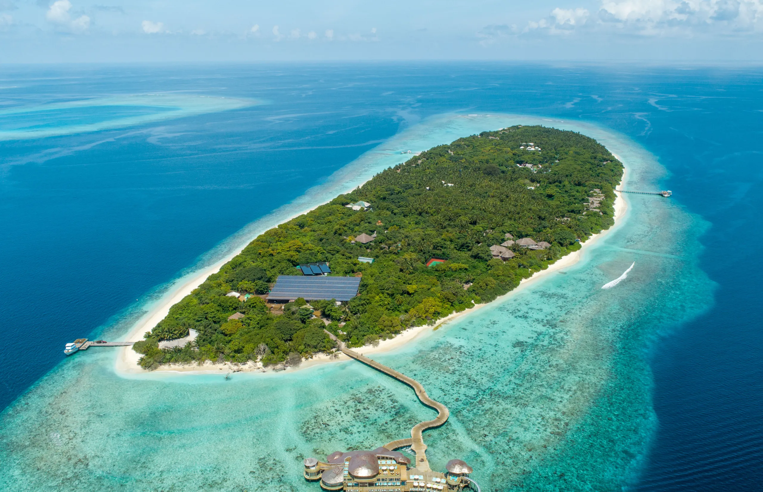 Sustainability - Soneva Fushi - Island View with Solar Panels