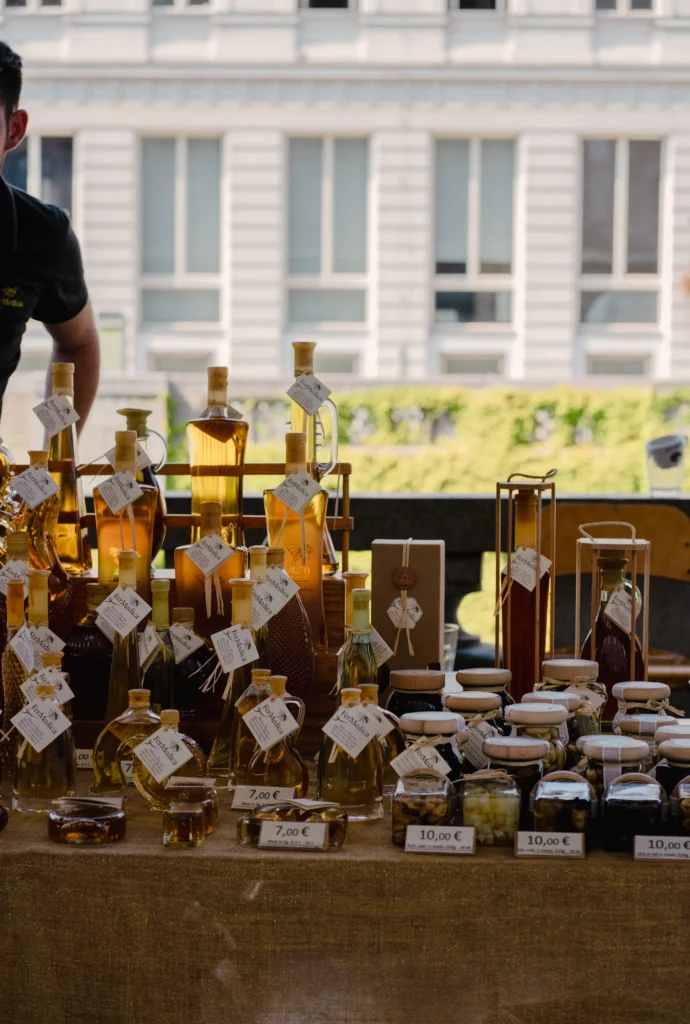 Ljubljana, Slovenia - Slovenian honey sold from stalls near the river credit Natasha Bazika
