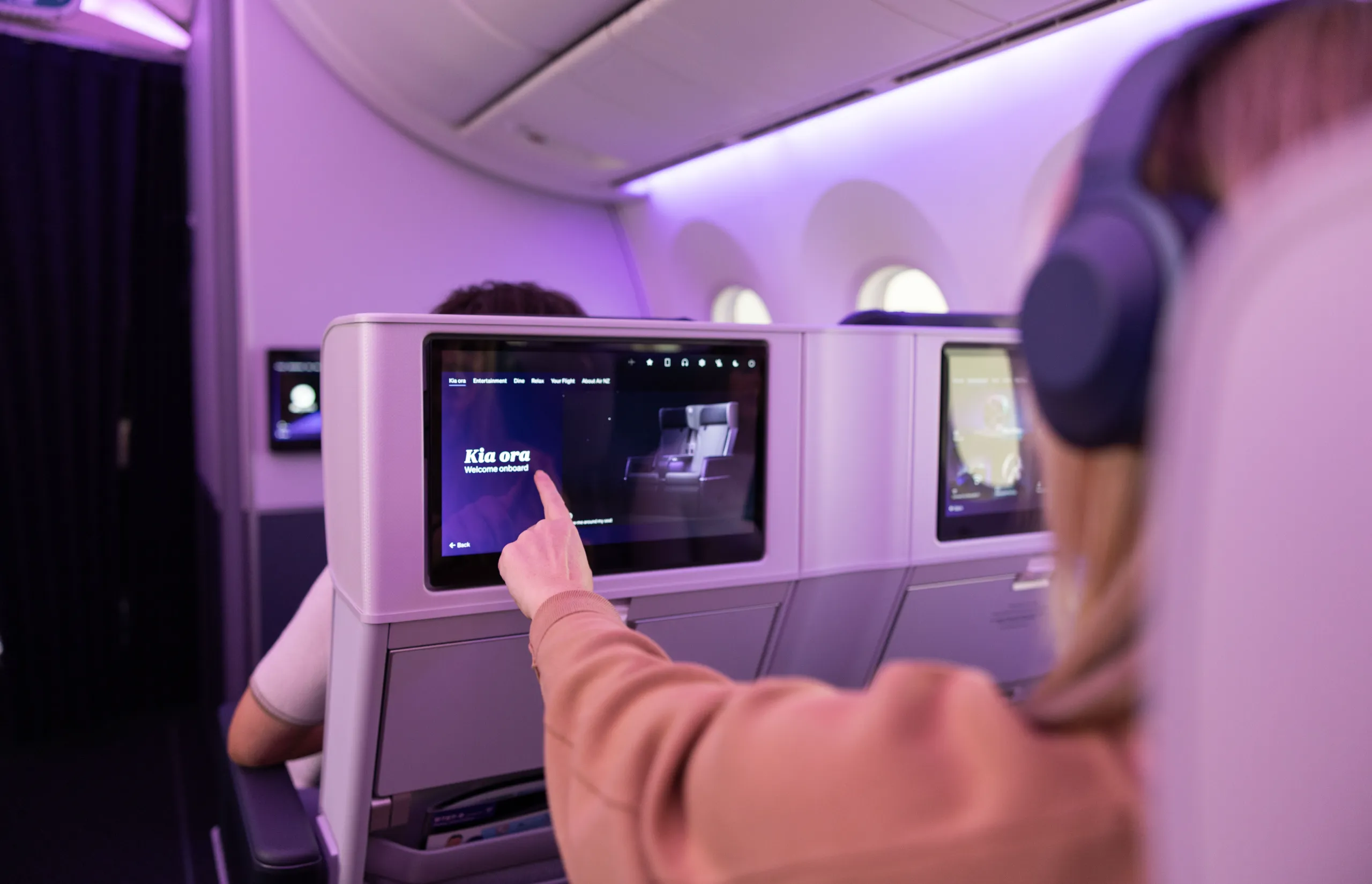 Air New Zealand - Premium Economy fixed seat back