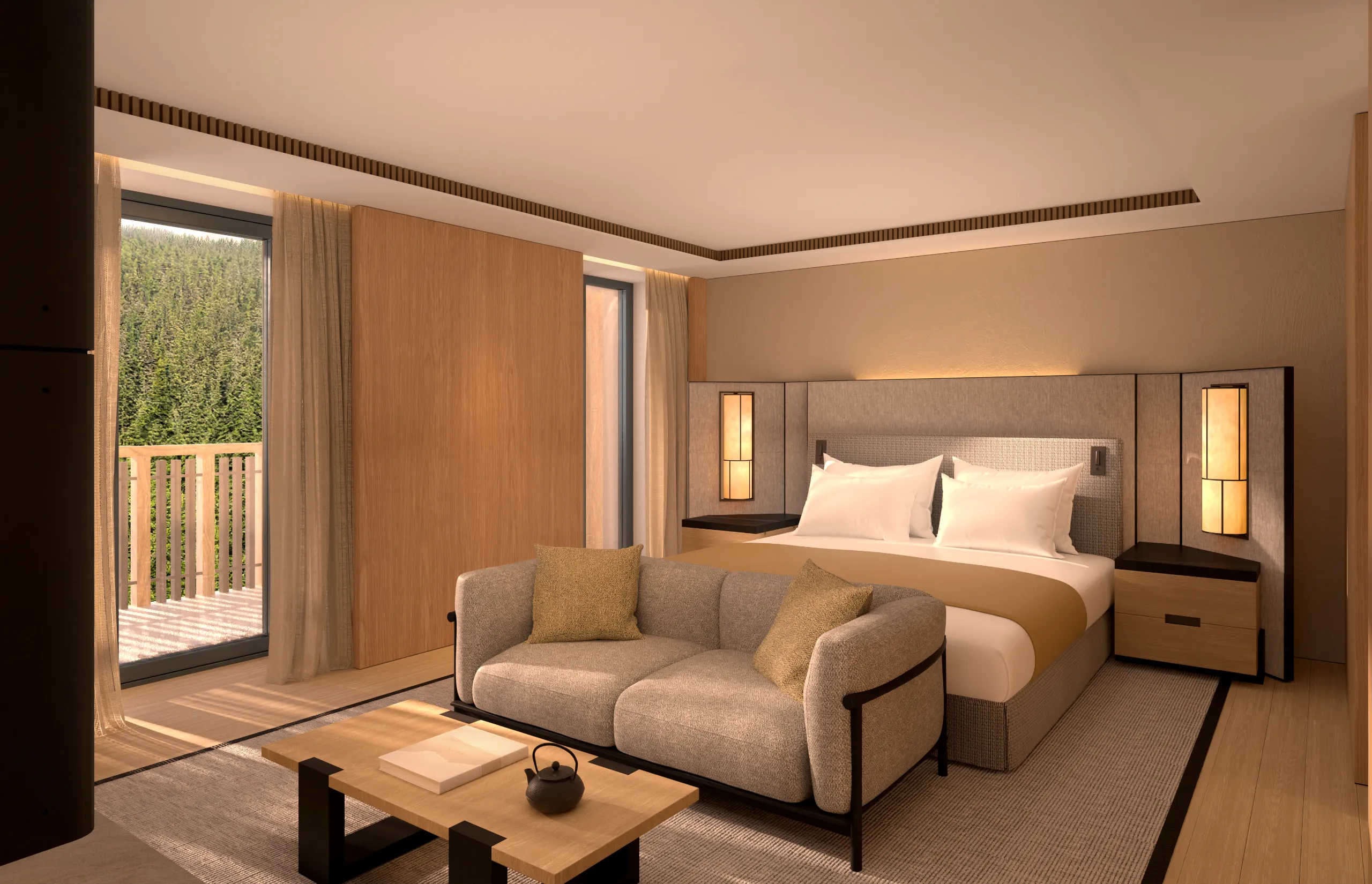 Aman Rosa Alpina, Italy | Premier Suite Bedroom