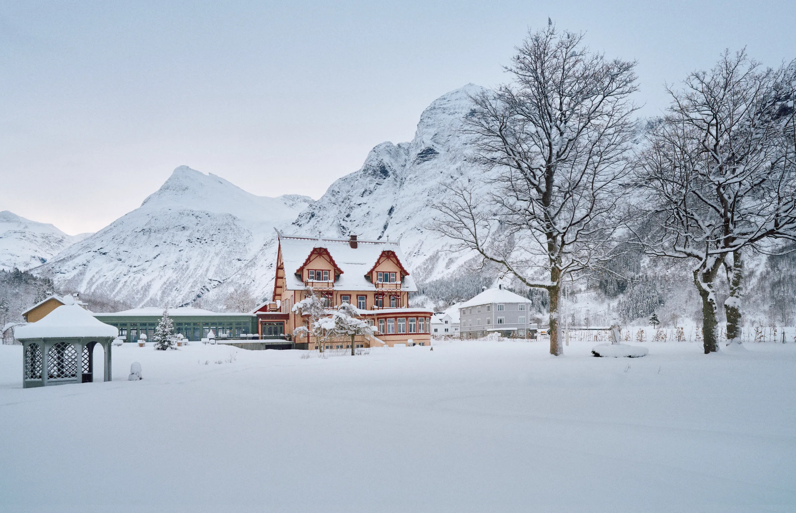 Norway | Hotel Union Øye Facade | Credit: Eric Ellioth Kvamsdahl