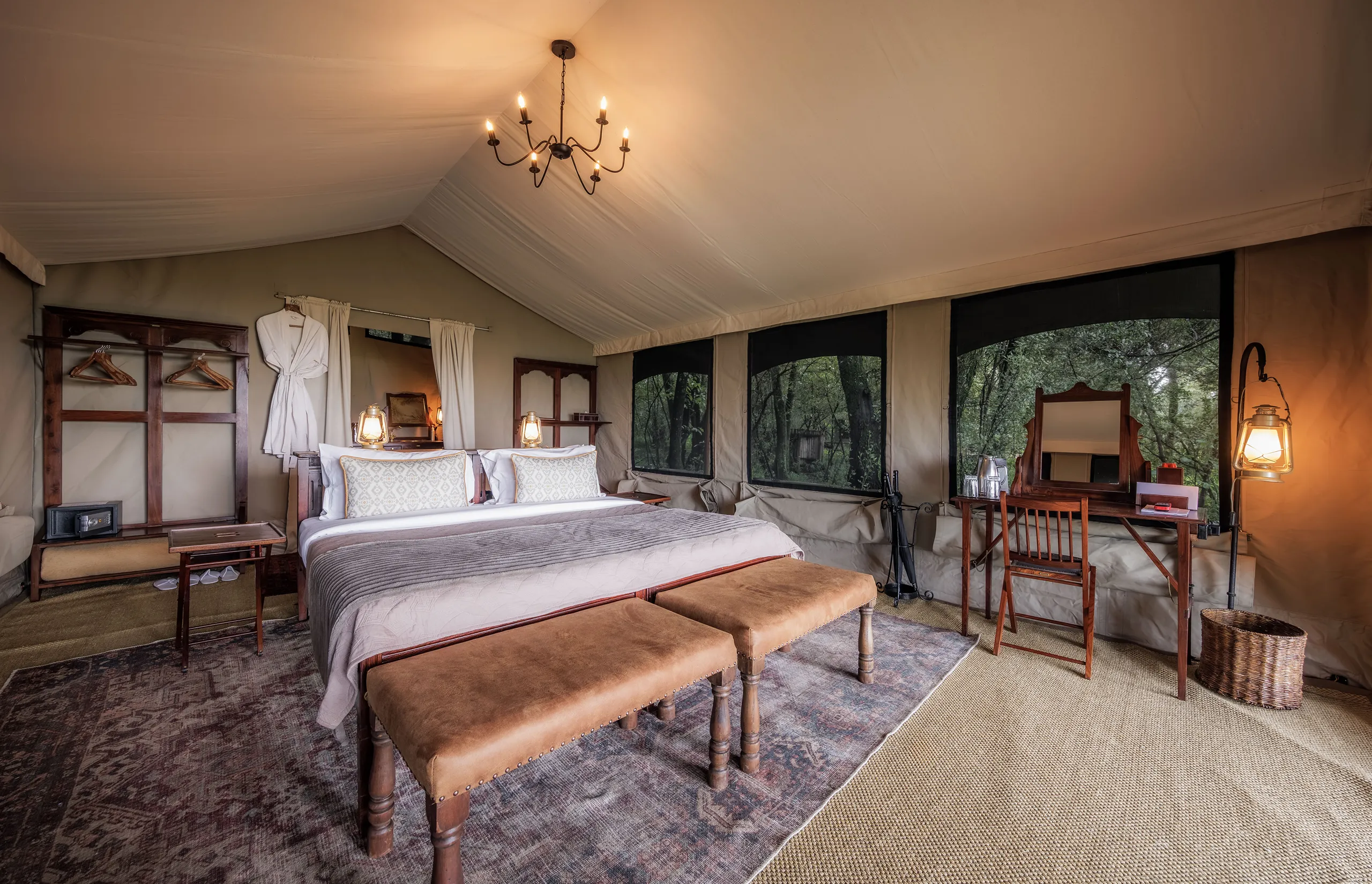 One of the new double tents at Elephant Pepper Camp