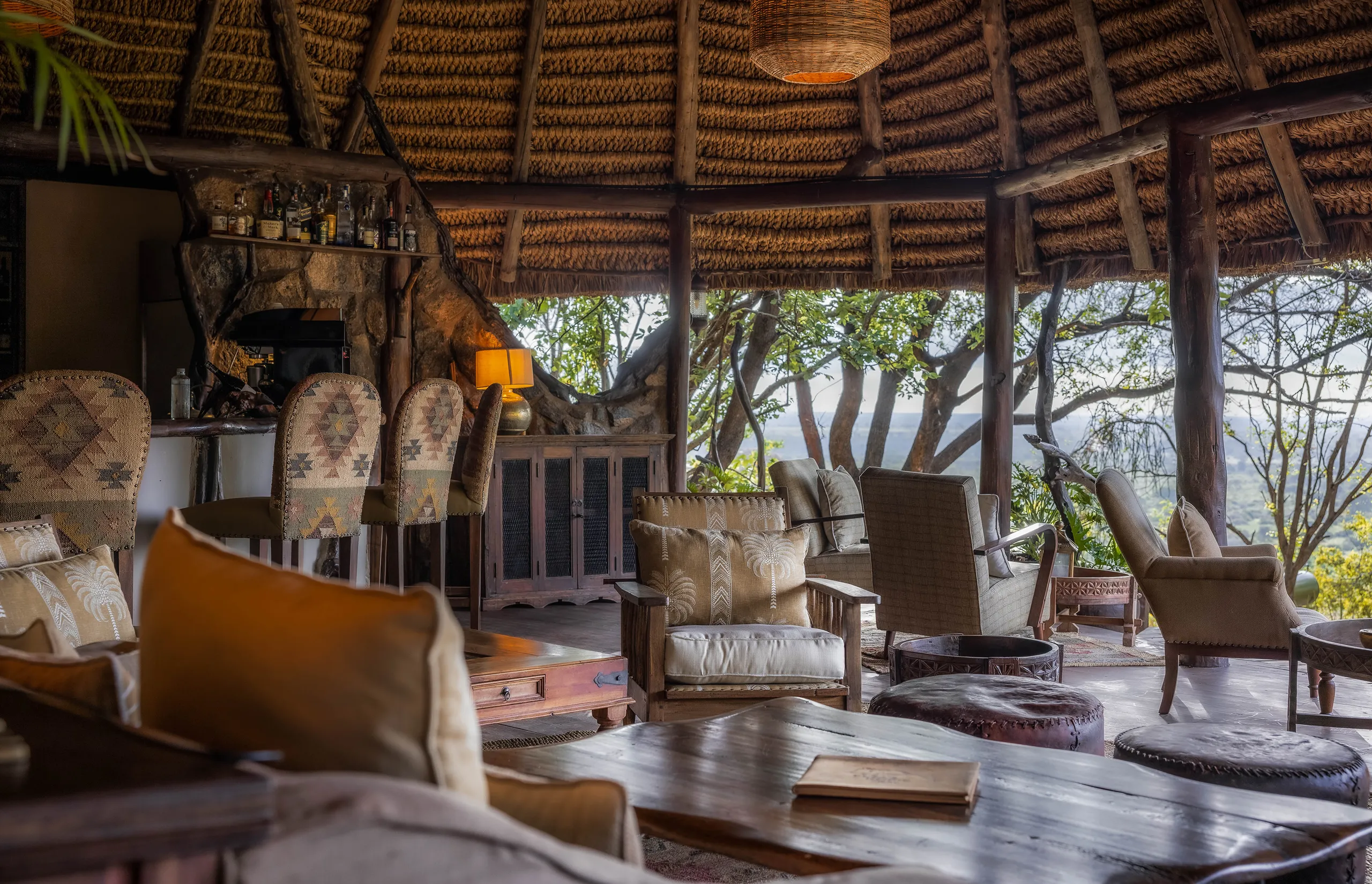 The refreshed bar area at Elsa's Kopje