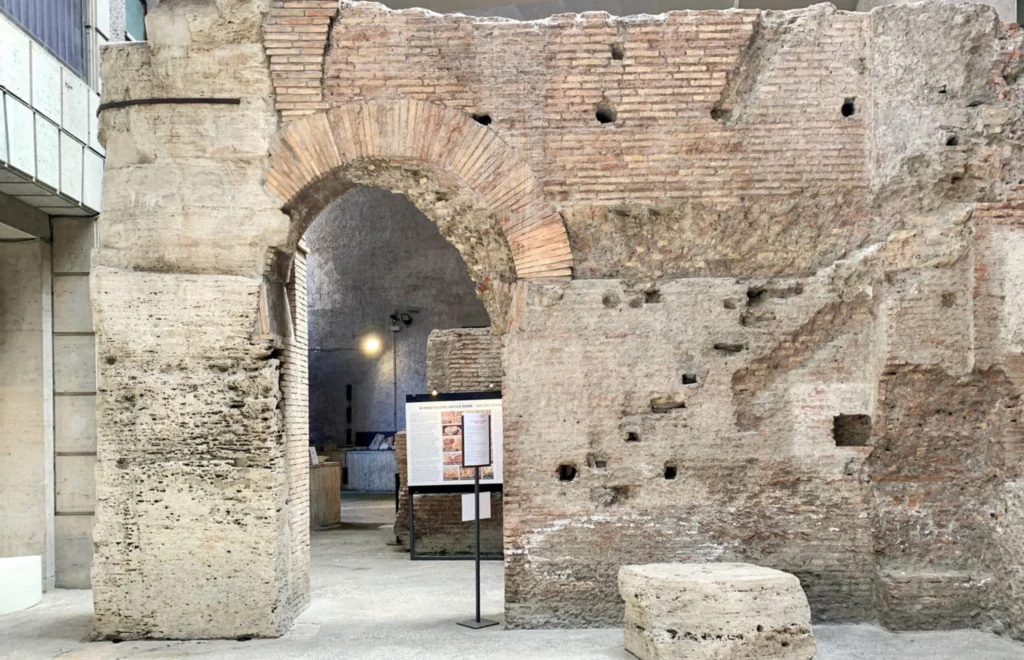 The underground ruins of the Stadium of Domitian, Rome