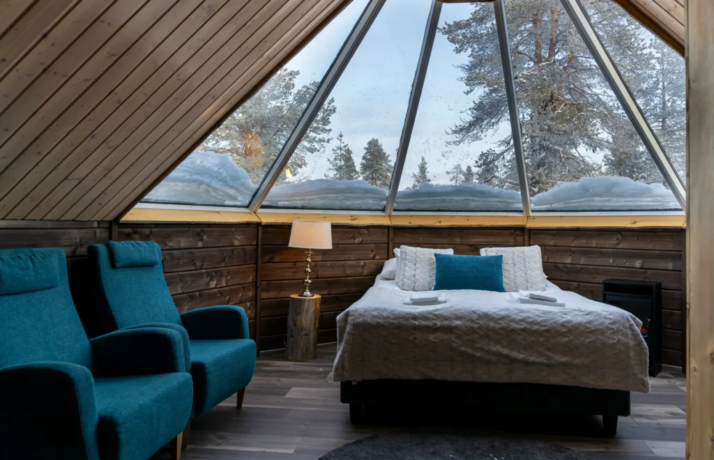 Arctic luxury stays | Muotka Wilderness aurora cabin interior