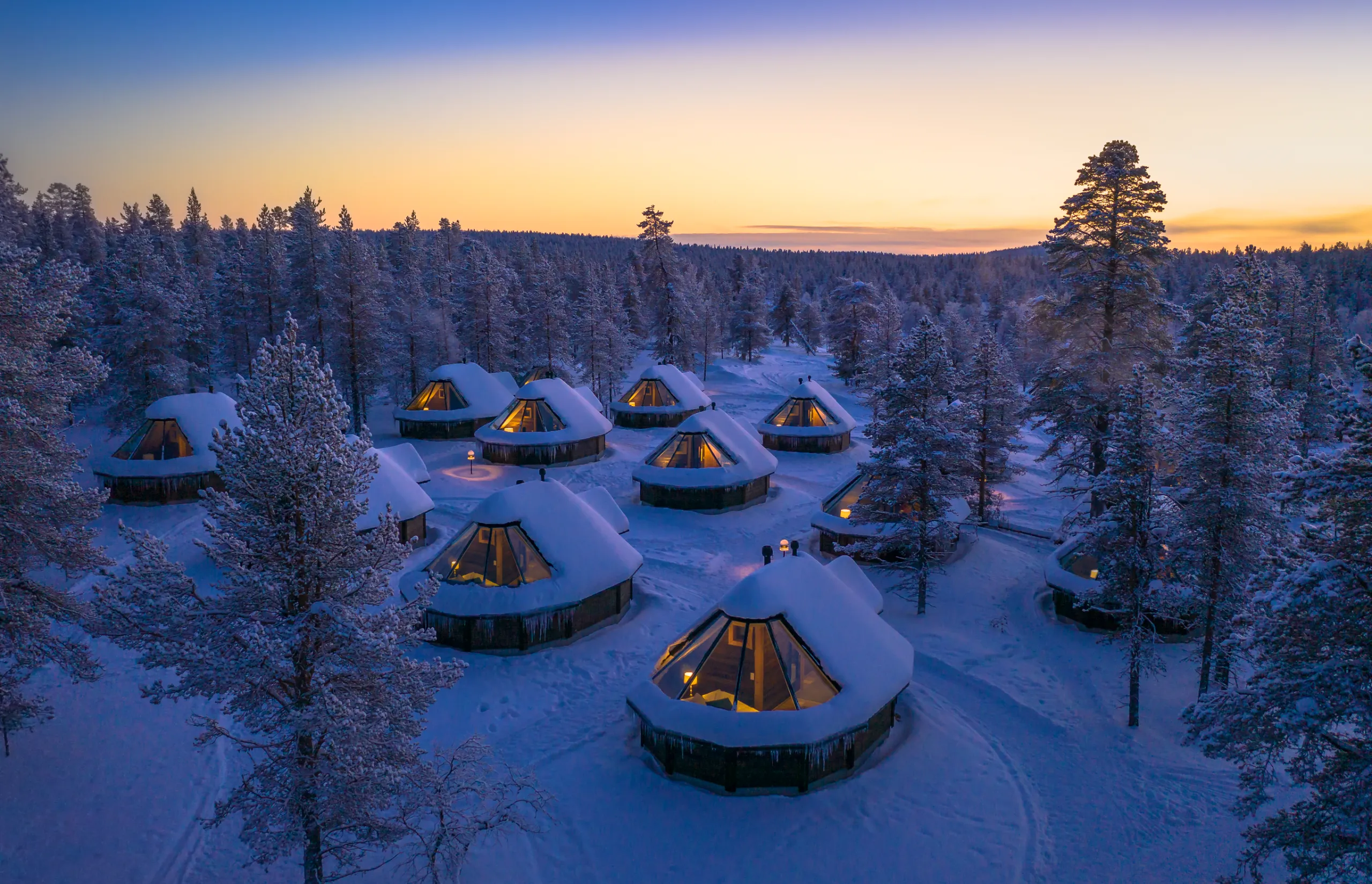 Arctic luxury stays | Muotka Wilderness aurora cabins
