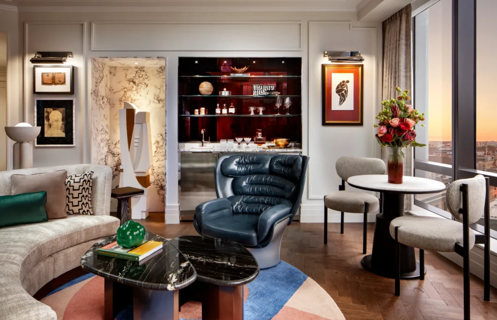 Raffles Boston Signature One Bedroom Suite Living Room