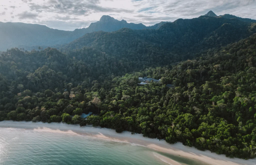 The Datai Langkawi seen from Datai Bay