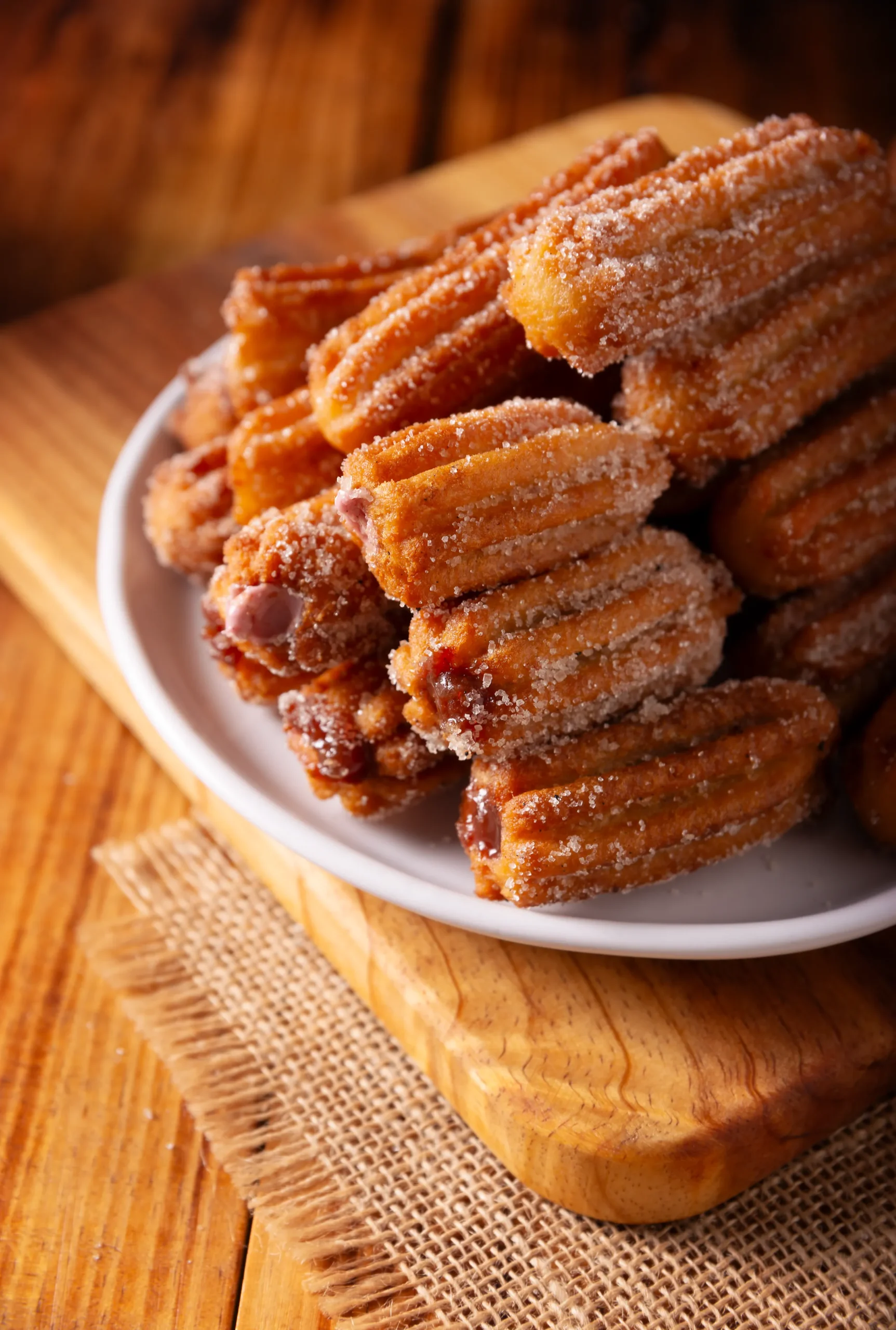 Grand Tour of Catalonia | Churros. Fried wheat flour dough, a very popular sweet snack in Spain, Mexico and other countries where it is customary to eat them for breakfast or snack accompanied by hot chocolate or coffee.