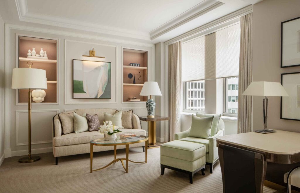 Waldorf Astoria New York | Park Avenue | Junior Suite Living Space | Hilton