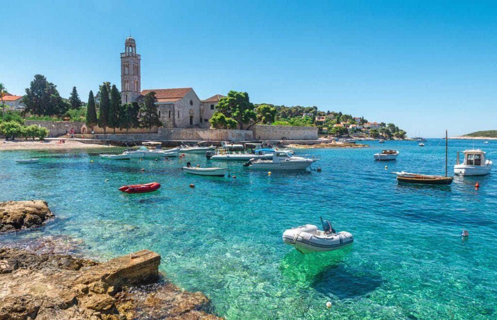 Adriatic sea bay on Hvar island, Croatia