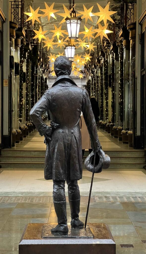 Beau Brummel statue and Piccadilly Arcade