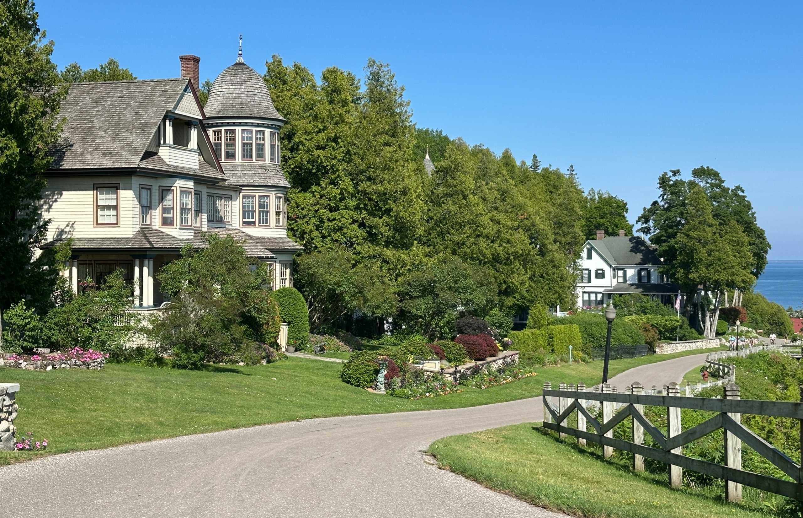 Regal residences across lush Mackinac Island | Credit: Marie Barbieri