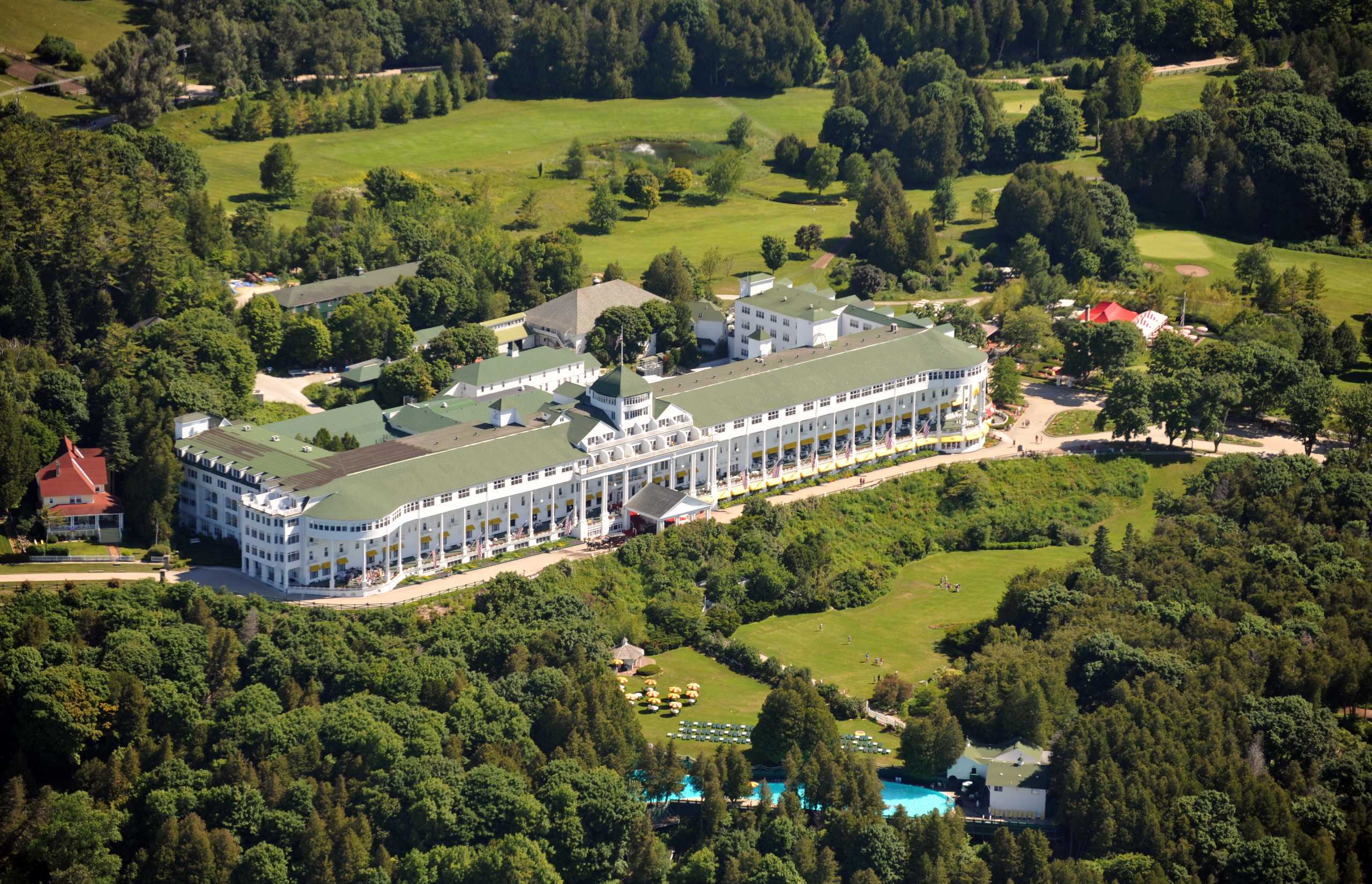 Aerial view of the Grand Hotel