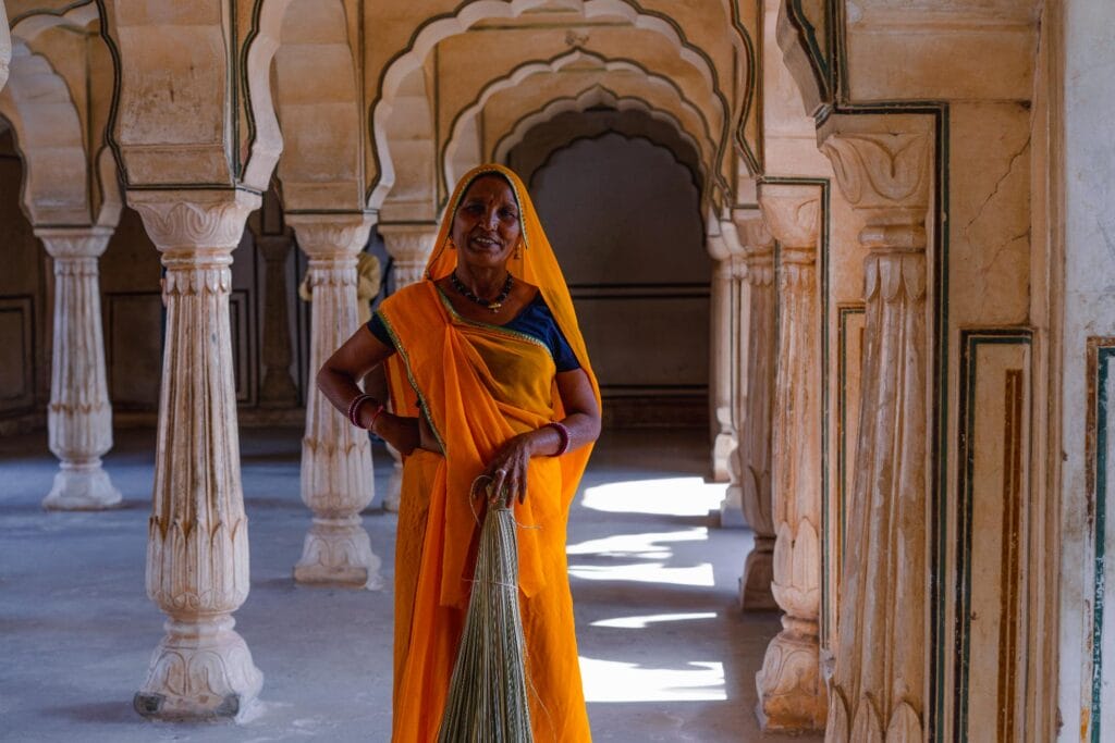 Woman at Amber Fort in Jaipur, Photo Credit:Natasha Bazika