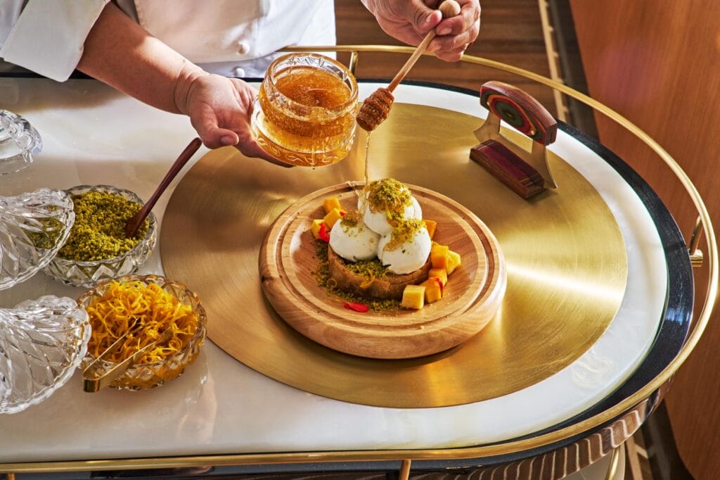 24k Golden Baklava Sundae at Orla Restaurant