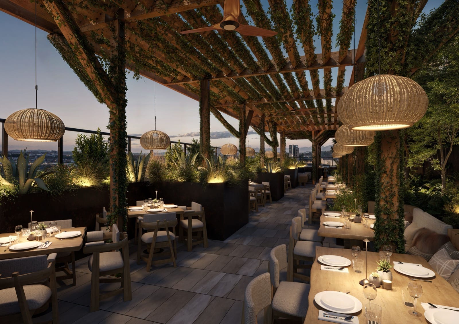 1 Hotel Austin | watr rooftop | Rendering courtesy of 1 Hotels