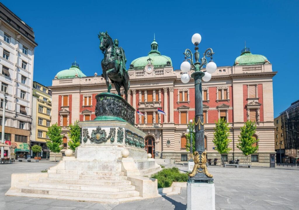 National Museum of Serbia located on Republic Square in Belgrade