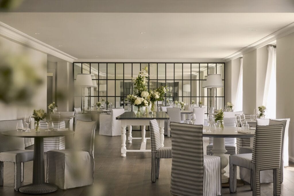 Le Cordeillan restaurant interior at COMO Cordeillan-Bages, Pauillac Médoc