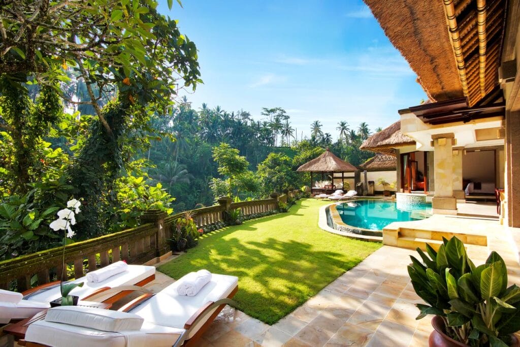 Villa with a private infinity pool at Viceroy Bali resort
