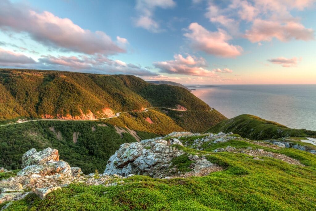 Cabot Trail winding through the Cape Breton Highlands