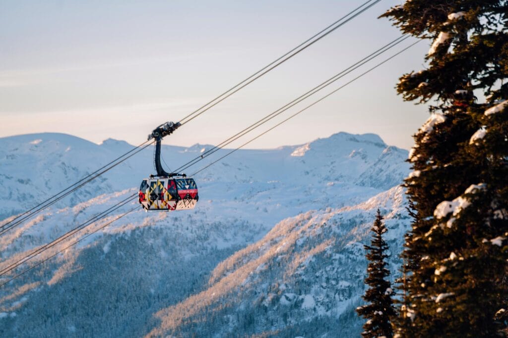 Peak 2 Peak Gondola at the Whistler Blackcomb Resort