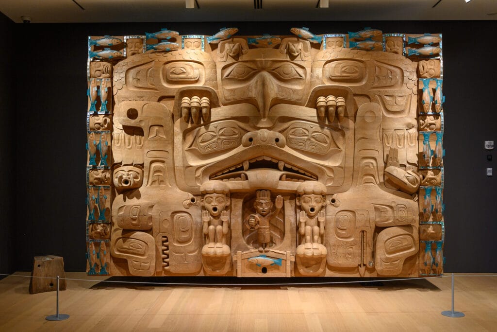 Audain Art Museum, James Hart’s The Dance Screen (The Scream Too). Photo Credit: Scott Brammer