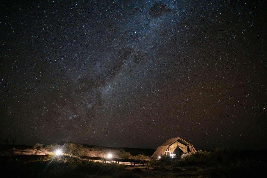 Sal Salis Ningaloo Reef tent under stars