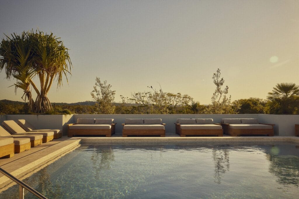 The Bonobo rooftop pool with views of Byron Bay. Credit: Sean Fennessy