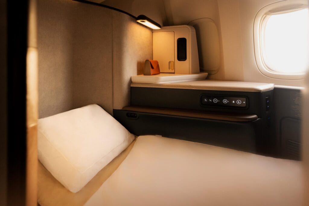 Cathay Pacific Aria Suite, with sliding privacy doors