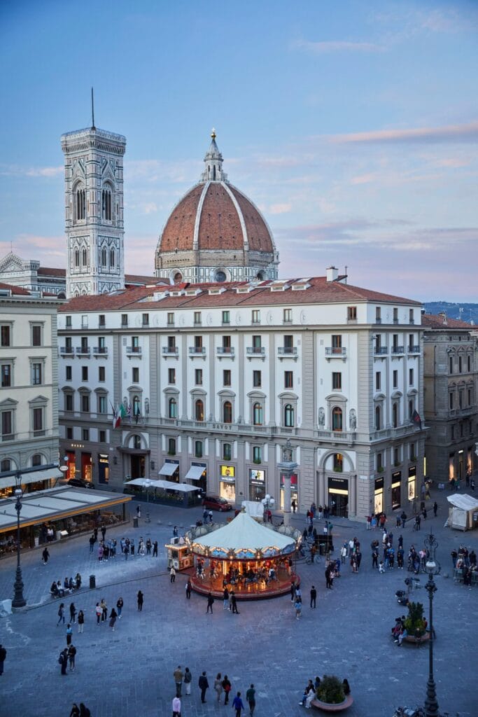 Hotel Savoy located on the historic Piazza della Repubblica