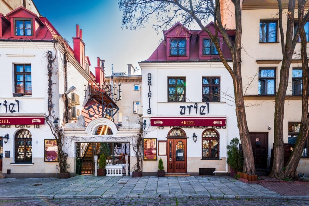  Ariel Jewish restaurant located on Szeroka Street in the Kazimierz district