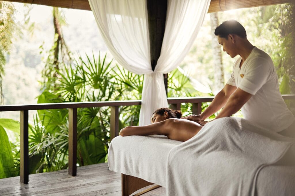 COMO Shambhala Estate — Massage treatment at Surya Treatment Room 1.