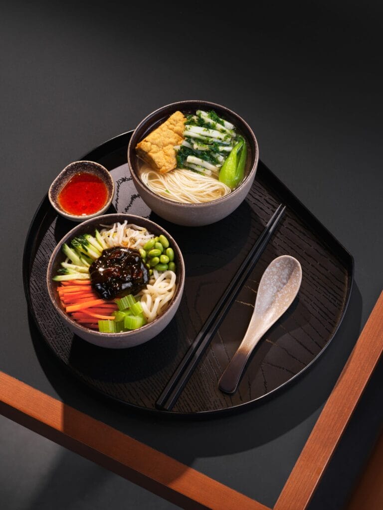 Signature Noodle Bar dish at the redesigned Cathay Pacific lounge, Beijing Capital Airport