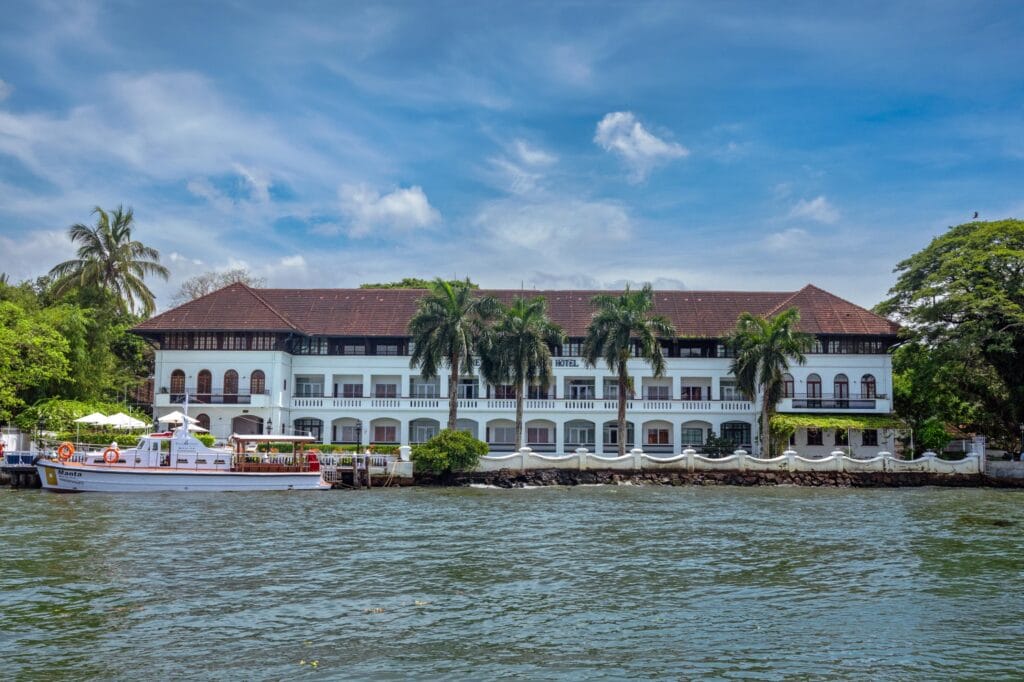 Brunton Boatyard, a colonial-style boutique hotel located in Fort Kochi, Kerala
