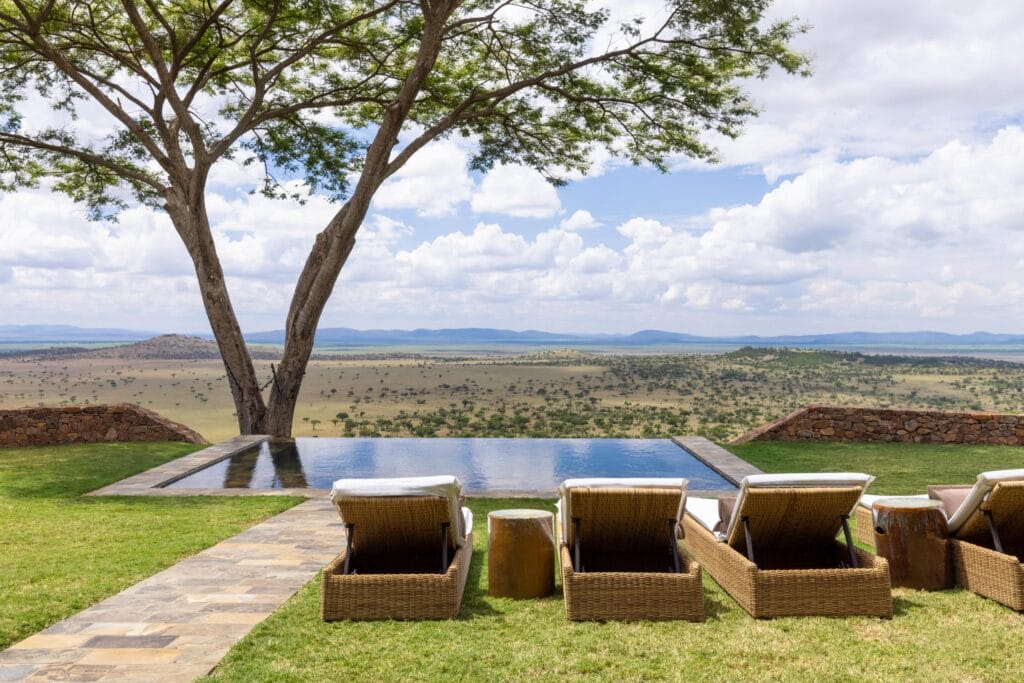 Infinity pool at Singita Sasakwa Lodge in Tanzania's Serengeti National Park